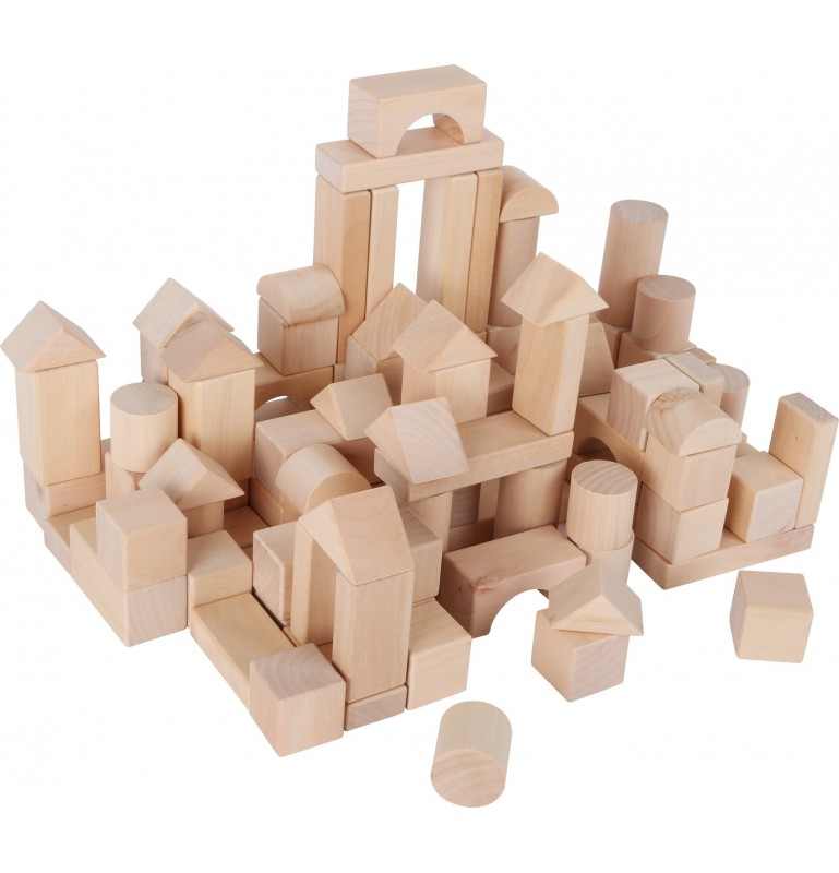 Jeux de construction en bois - 50, 100 ou 200 pièces