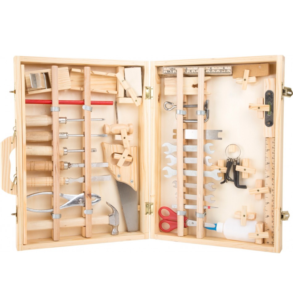 howa Boîte à outils pour enfants Master en bois avec 45 pièces d