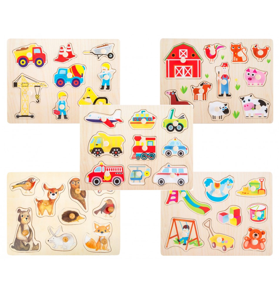 Puzzle bébé : Puzzle en bois - Puzzle 4 pièces | Jouet Montessori