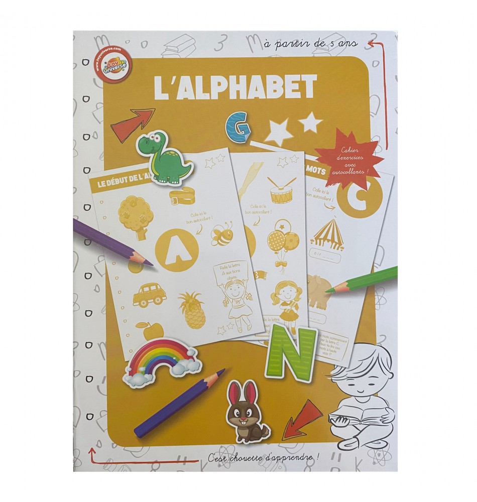 Apprendre à écrire: alphabet, mots et chiffres | Carnet Pour Apprendre  L'écriture | Apprendre à tracer les lettres et les chiffres | Cahier  d'écriture