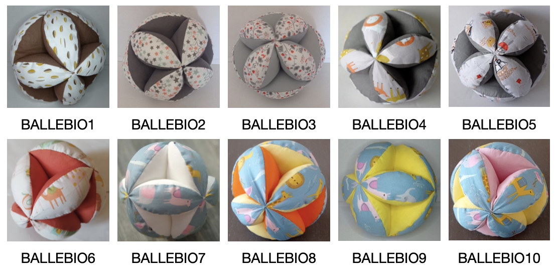 Balle sensorielle : Balle de préhension Montessori - Tissu Bio